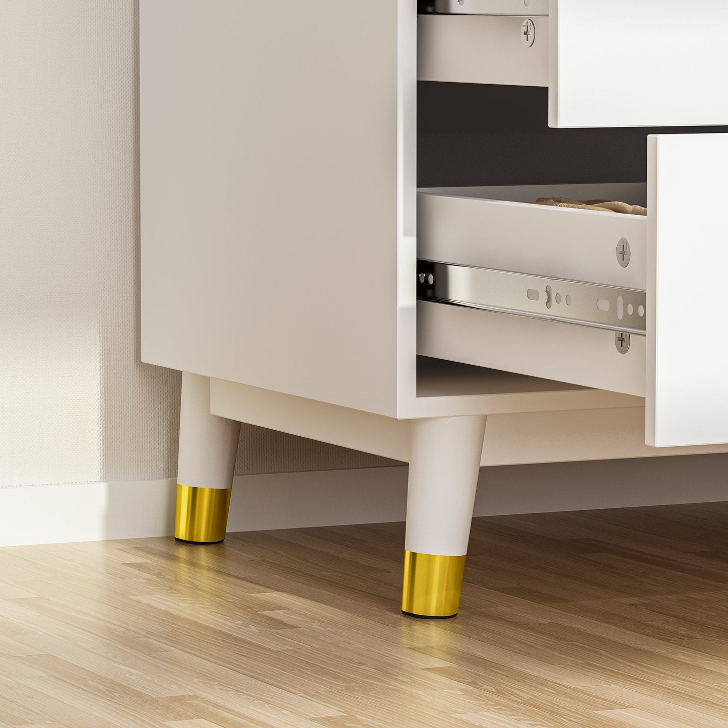 Armoire moderne grand placard de rangement 2 portes 2 tiroirs