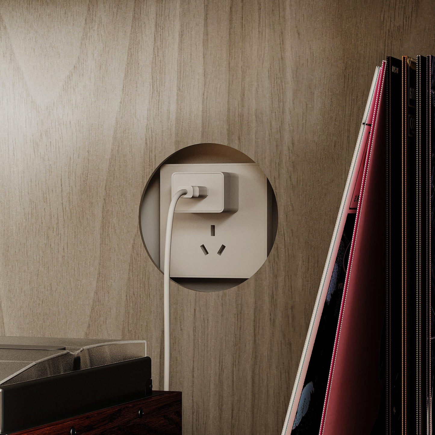 Meuble TV 4 tiroirs 67'' L Centre multimédia