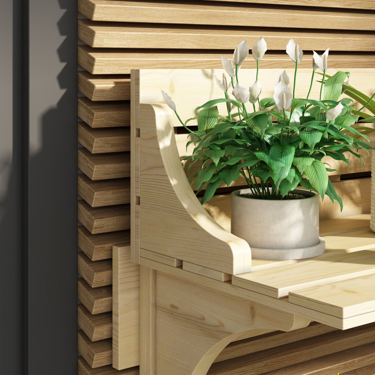 Table de balcon en bois massif