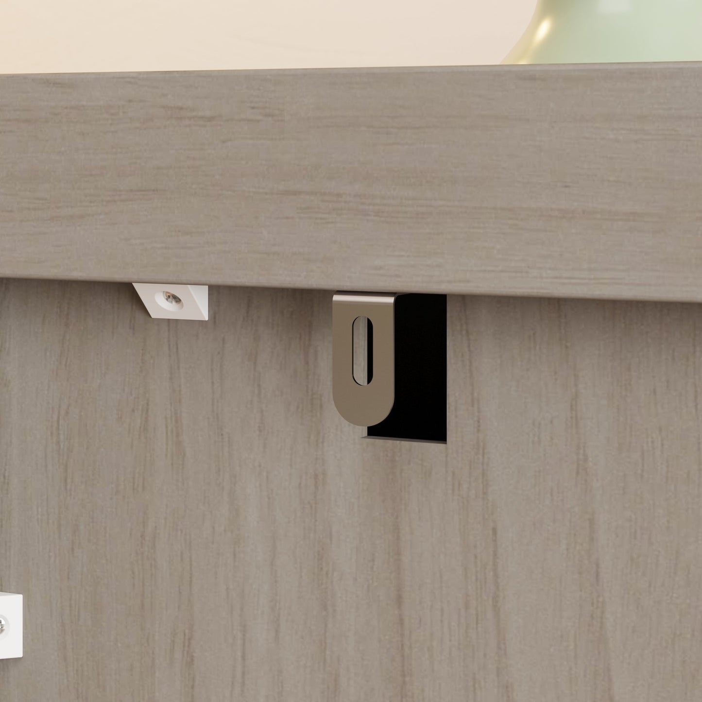 Table de chevet à 3 tiroirs au design rustique