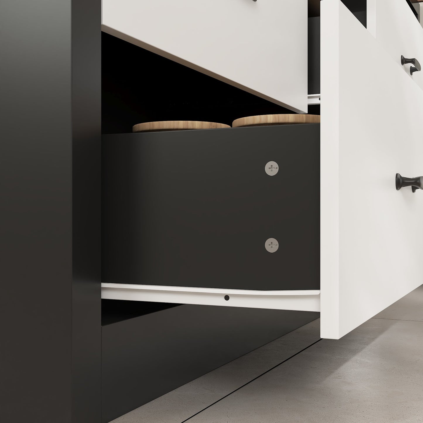 Îlot de cuisine double face de 78,7 cm de large