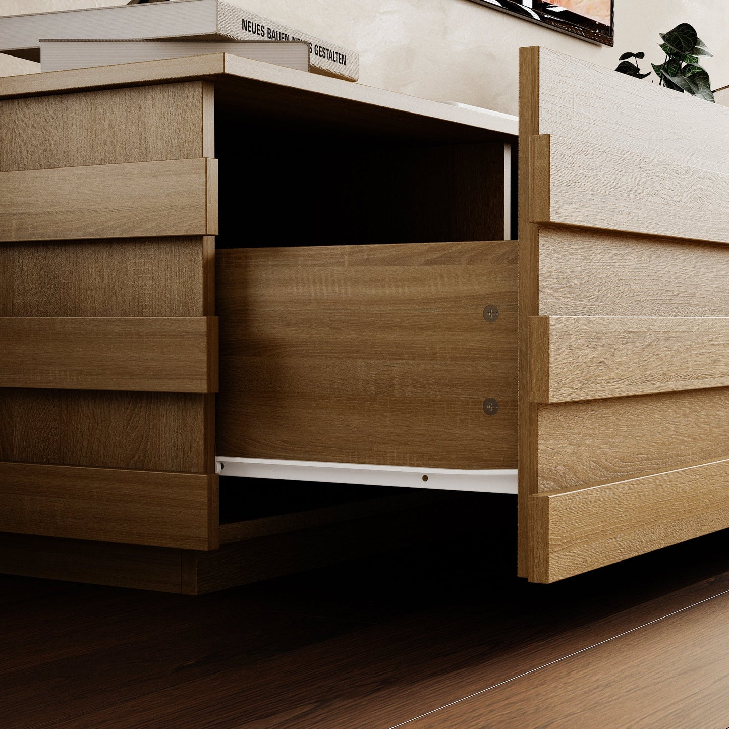 Meuble TV à 4 tiroirs de 78,7 po de largeur