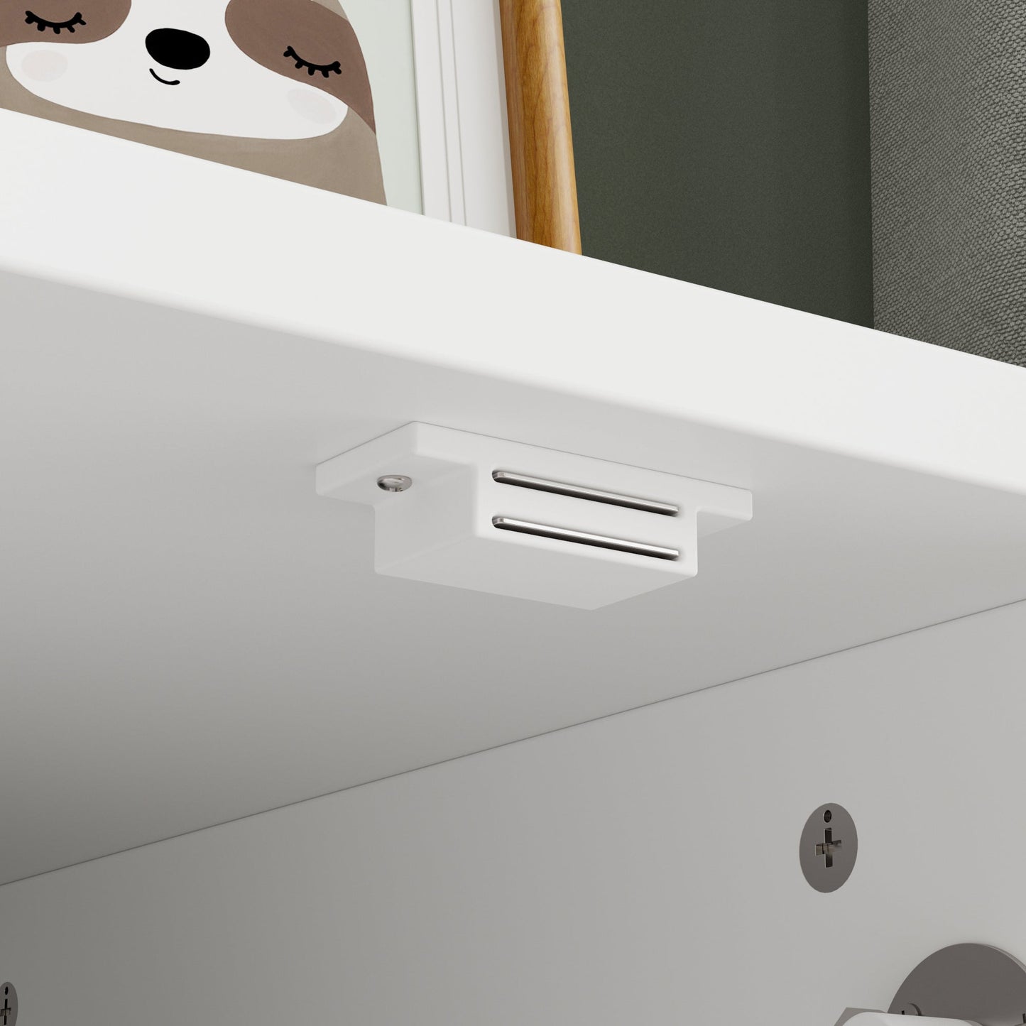 Table de chevet créative en forme de robot et rotation à 360°