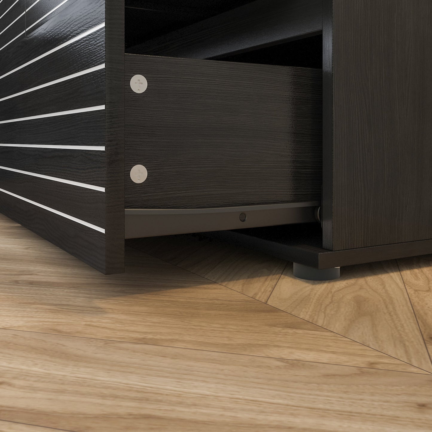 Commode moderne à 6 tiroirs, style minimaliste et contemporain, idéale pour la chambre ou le salon.