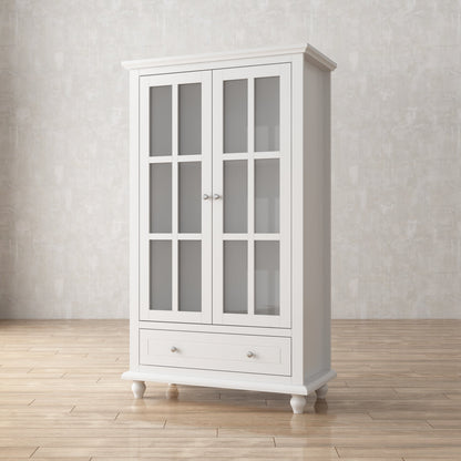 Buffet/meuble de rangement avec étagère à 3 niveaux et portes en acrylique