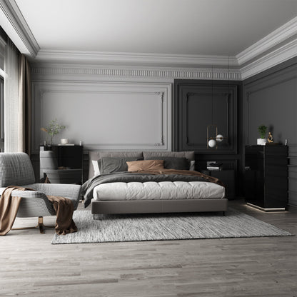 Commode à 5 tiroirs avec éclairage intégré