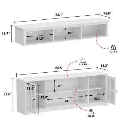 Meuble TV grand centre de divertissement