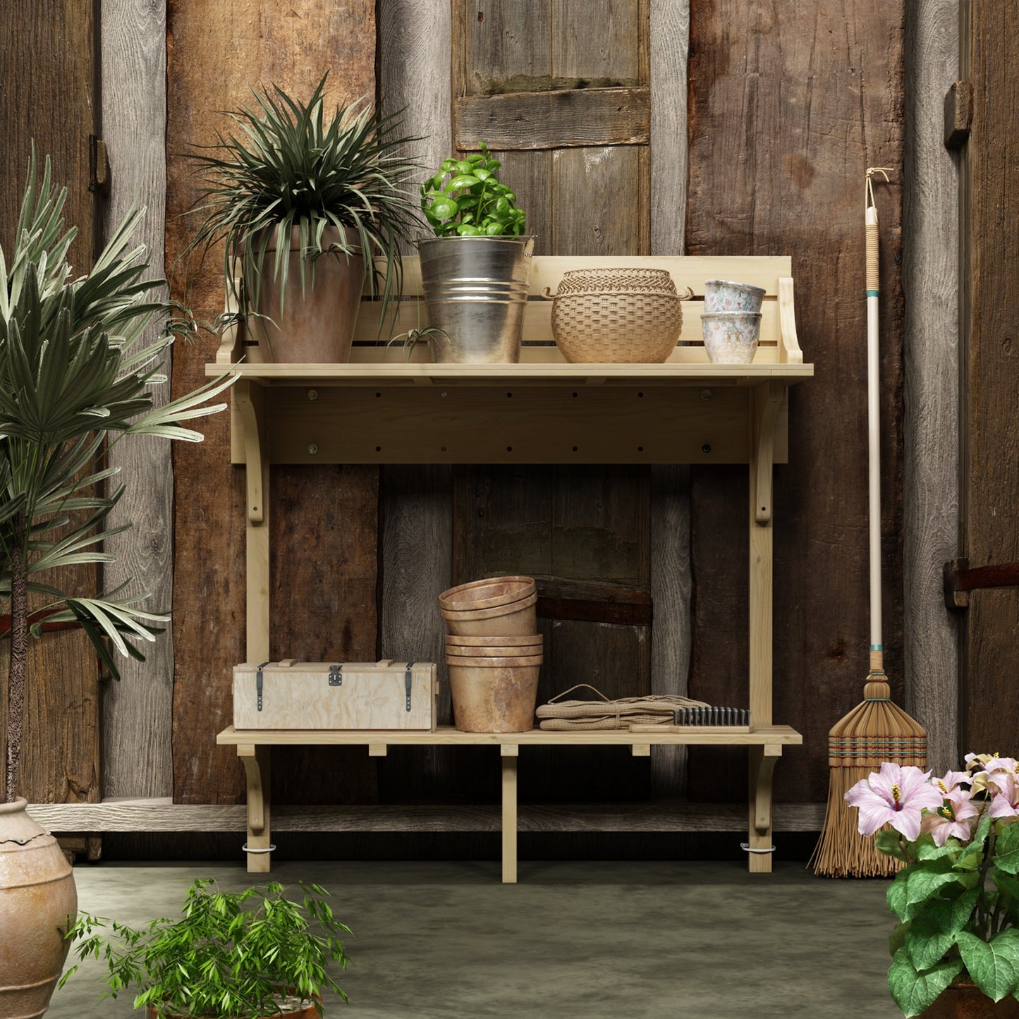 Table de balcon en bois massif
