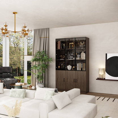 Bibliothèque combinée avec éclairage LED