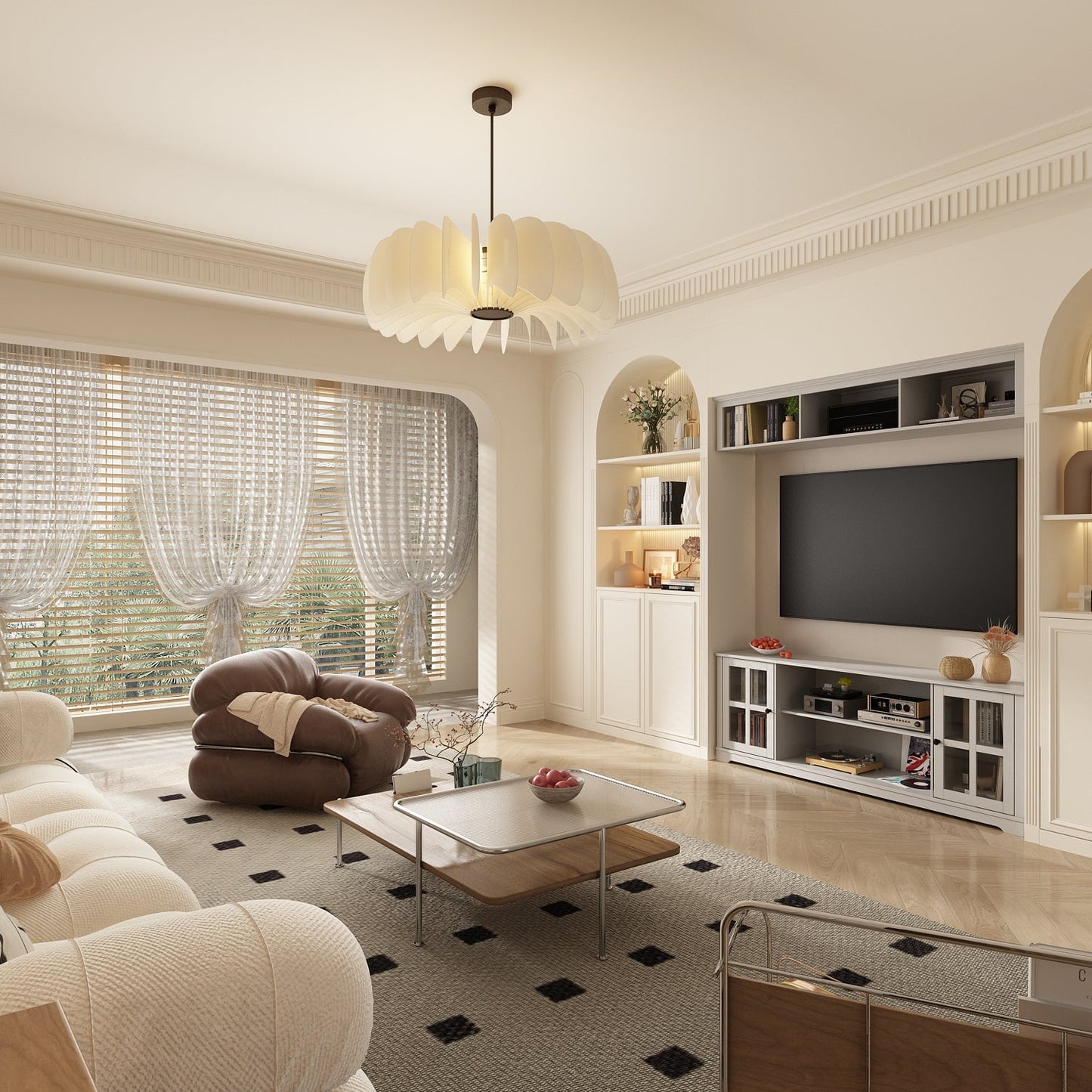 Meuble TV grand centre de divertissement