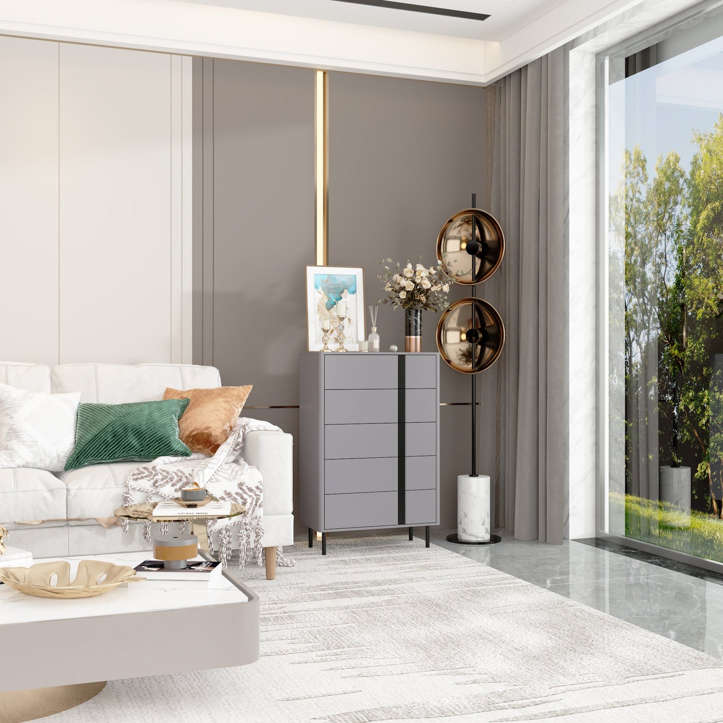 Commode à 5 tiroirs de 31,5 po de largeur