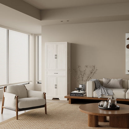 Meuble de rangement modulaire élégant : design épuré et combinaison de compartiments ouverts et fermés.