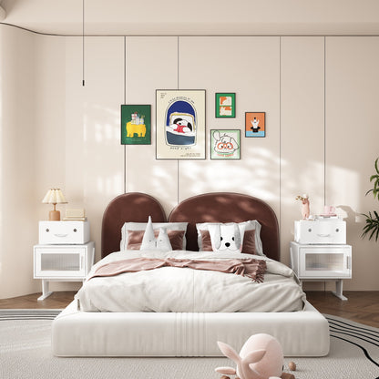 Table de chevet créative en forme de robot et rotation à 360°