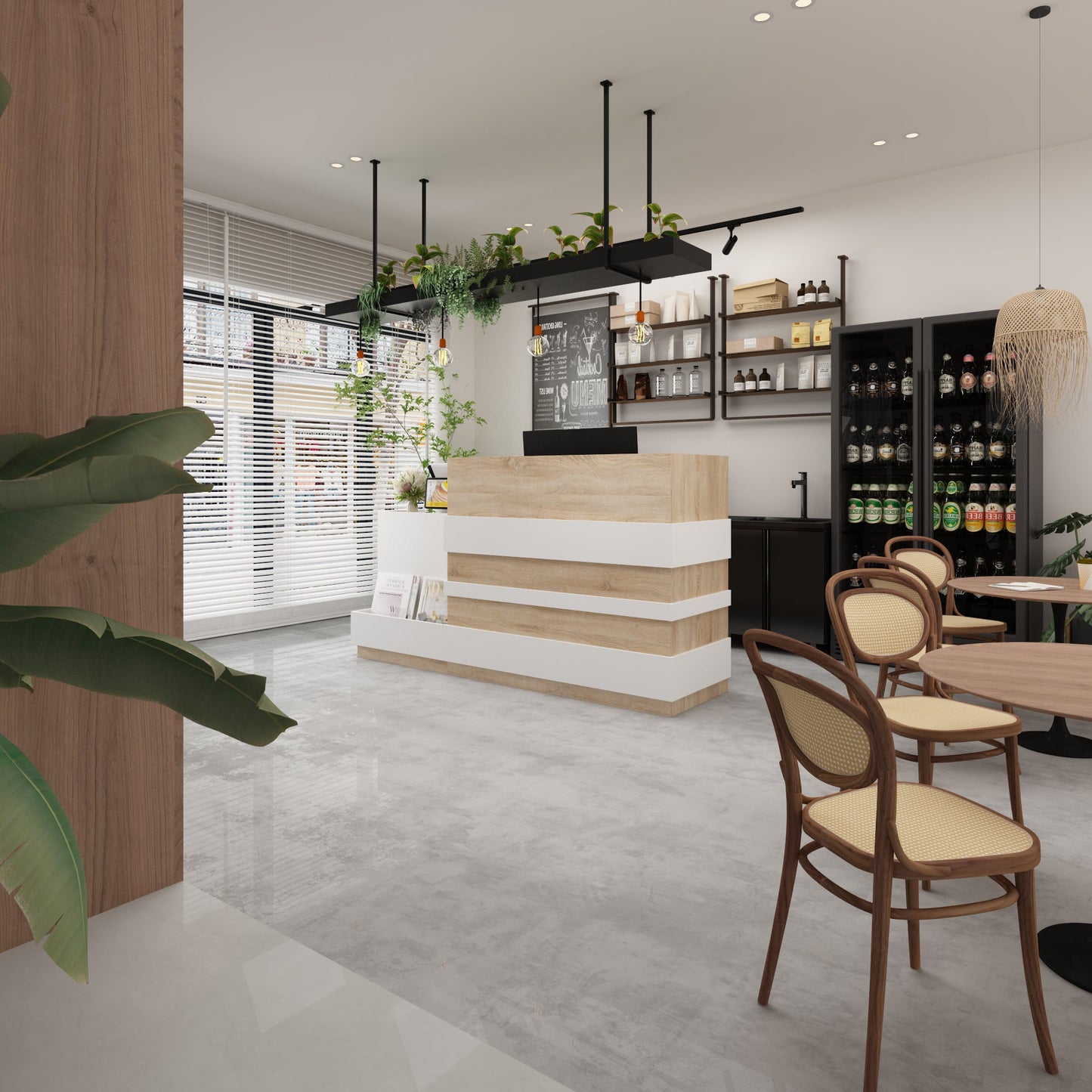 Bureau d'accueil rectangulaire de 87,2 po de largeur avec tiroir et plateau pour clavier