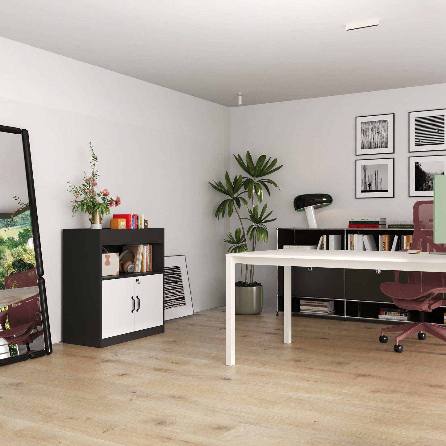 Armoire de classement élégante avec serrure, 35,4 po H x 31,5 po L