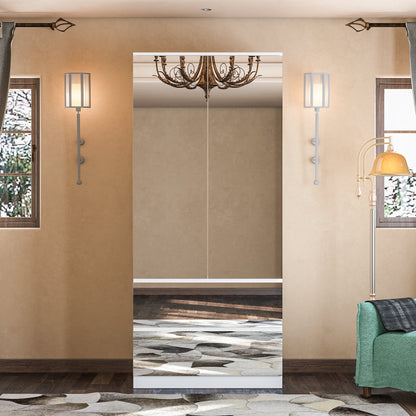 Armoire en bois massif et en panneaux de particules