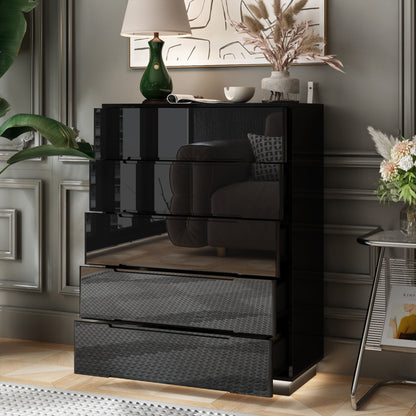 Commode à 5 tiroirs avec éclairage intégré