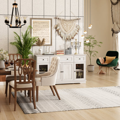 Buffet de 63 pouces avec 3 tiroirs et 4 portes