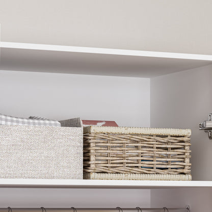 Armoire moderne grand placard de rangement 2 portes 2 tiroirs