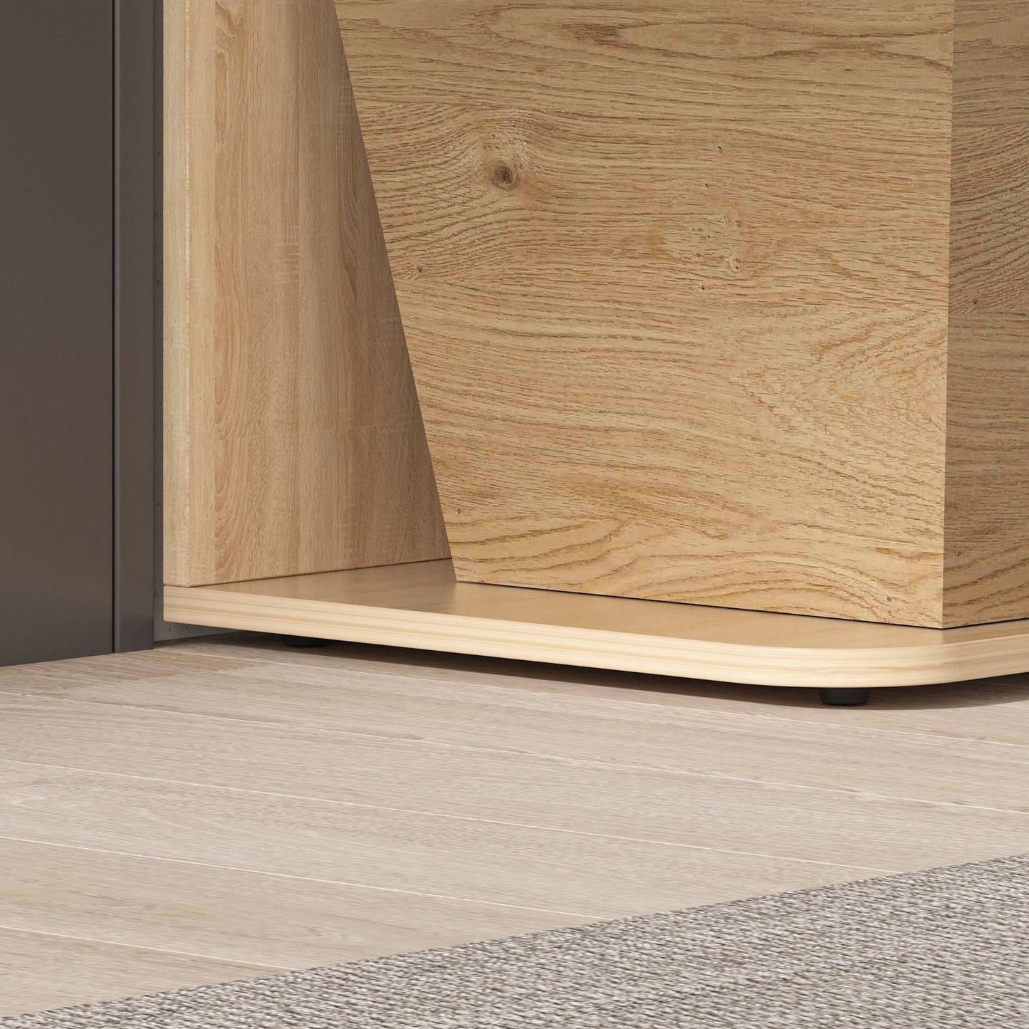 Bibliothèque d'exposition géométrique à 7 étagères (81,9 pouces)