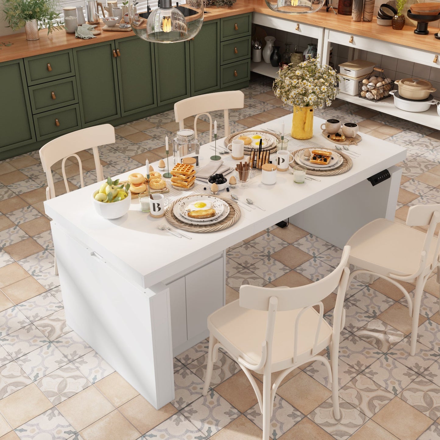 Îlot de cuisine relevable