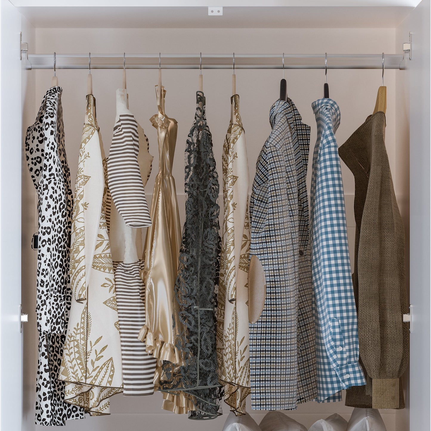 Armoire en bois massif et en panneaux de particules