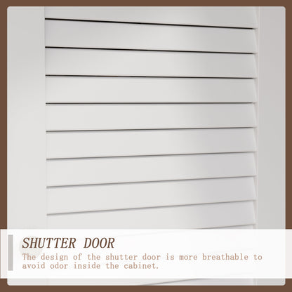 Armoire de rangement haute avec étagère réglable à 6 niveaux et tiroirs 