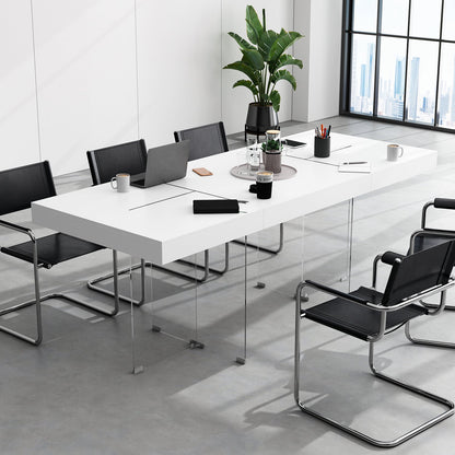 Bureau à piètement en verre