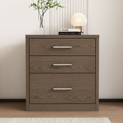 Table de chevet à 3 tiroirs avec compartiment caché