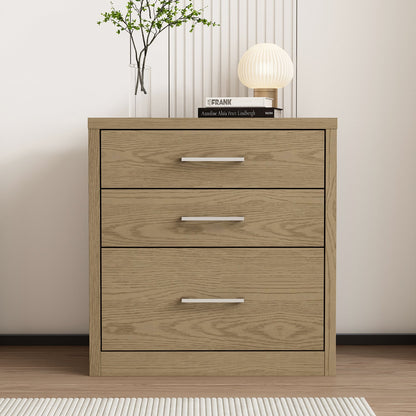 Table de chevet à 3 tiroirs avec compartiment caché