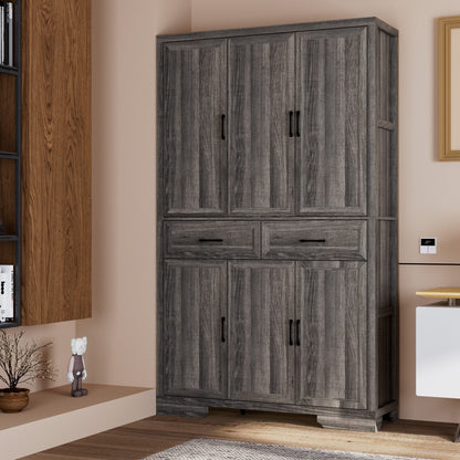 Meuble de rangement modulaire élégant : design épuré et combinaison de compartiments ouverts et fermés.