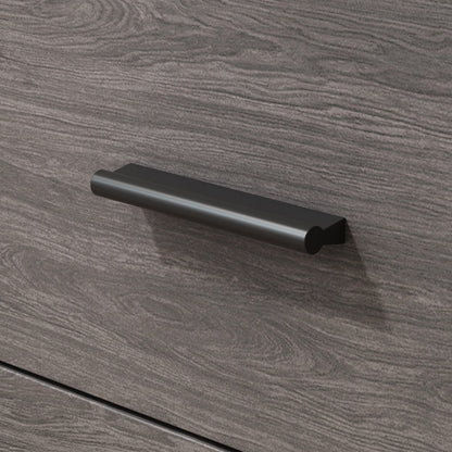 Bureau d'angle en L de 55 pouces avec étagères et tiroirs 