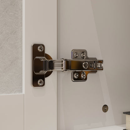 Vitrine de 158 cm de haut (62,2 po) avec portes vitrées, blanche