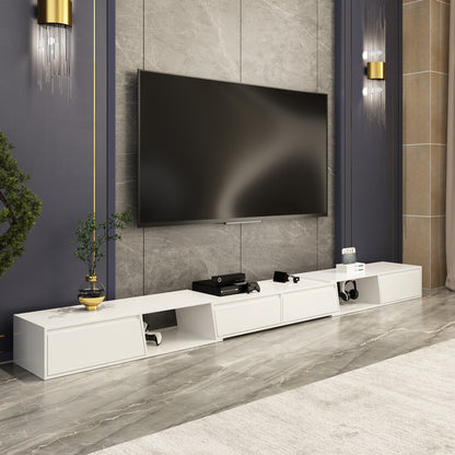 Console multimédia à 4 tiroirs de 94,5 pouces de large