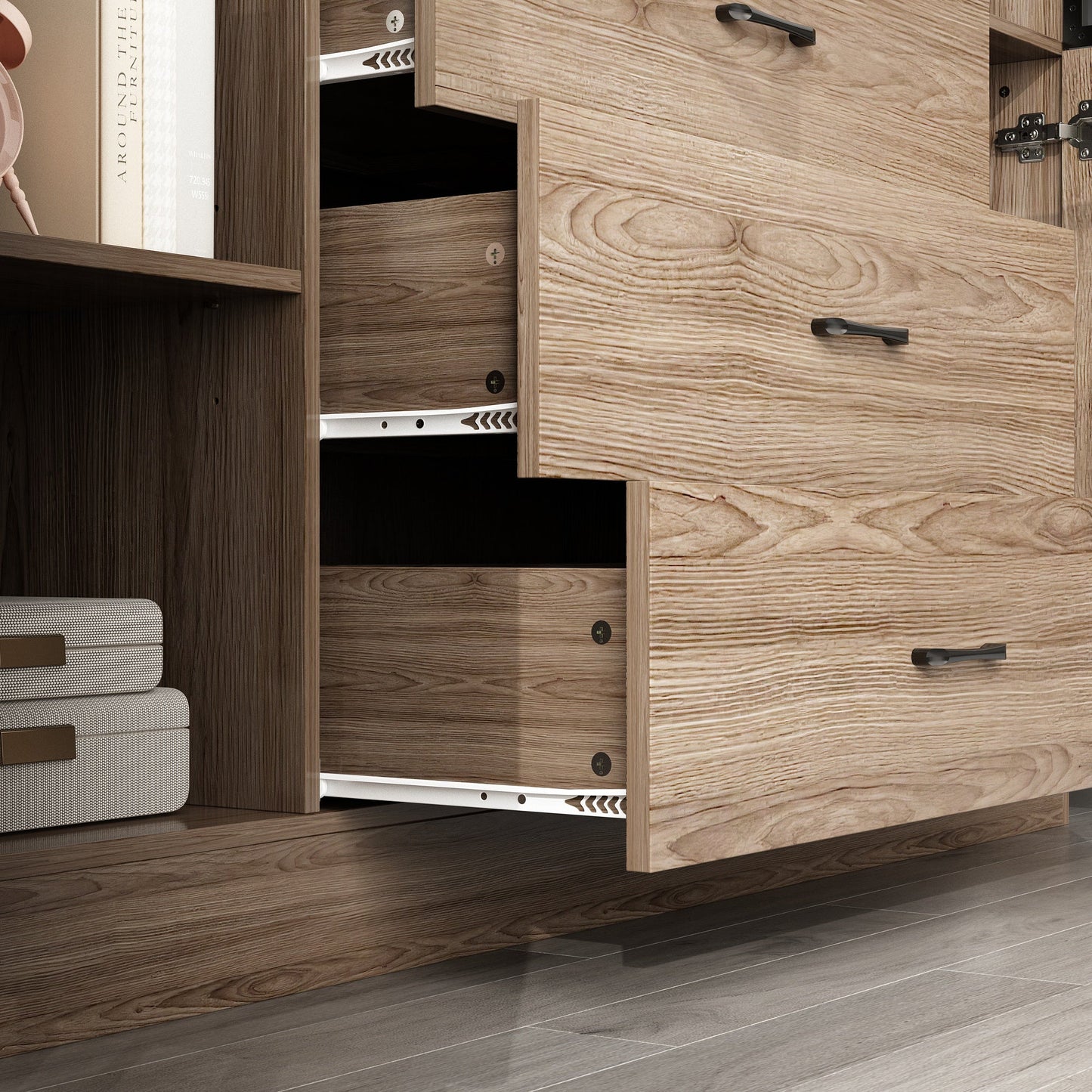 Bibliothèque combinée avec éclairage LED