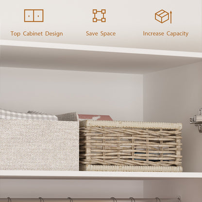 Armoire moderne grand placard de rangement 2 portes 2 tiroirs