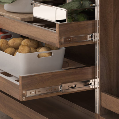 Grand organisateur de placard de cuisine avec porte-bouteilles