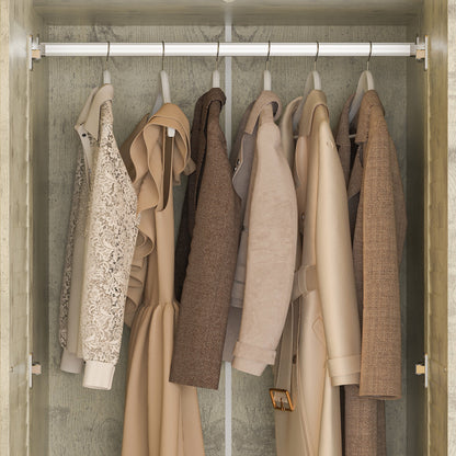 Grande armoire-penderie pour chambre à coucher, meuble de rangement à 4 portes et 5 tiroirs