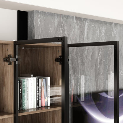 Bibliothèque combinée avec éclairage LED