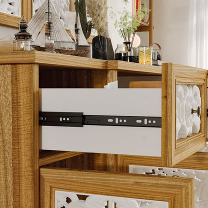 Buffet/meuble de rangement de 59,1 cm de large avec décorations murales