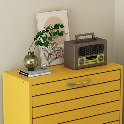 Meuble à chaussures de style campagnard avec 3 portes rabattables, organisateur de chaussures pour entrée/couloir