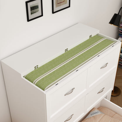 Lit escamotable pliable avec prises électriques