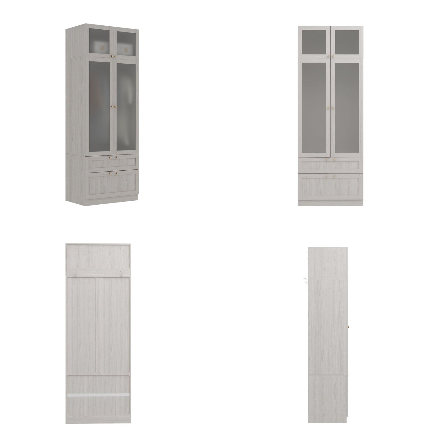 Armoire en bois massif et en panneaux de particules