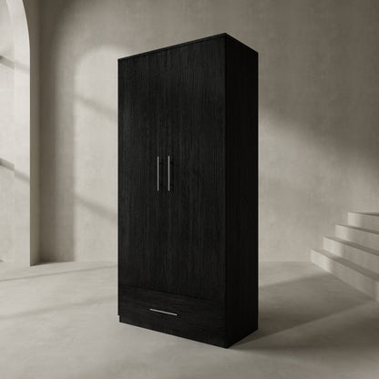 Armoire à 2 portes et 1 tiroir pour le rangement de la chambre
