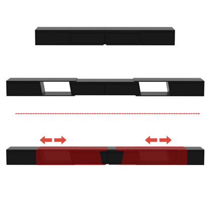 Console multimédia à 4 tiroirs de 94,5 pouces de large