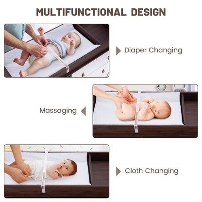 Table à langer pour bébé, commode à 4 tiroirs pour chambre d'enfant, table à langer