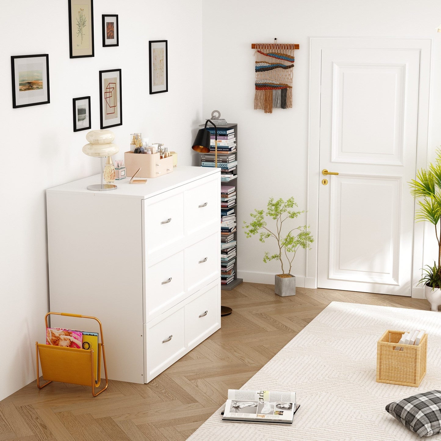 Lit escamotable pliable avec prises électriques