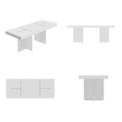 Bureau à piètement en verre