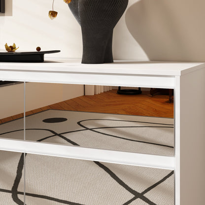 Buffet large à trois tiroirs avec rangement et 9 tiroirs