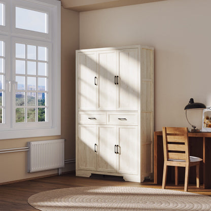 Meuble de rangement modulaire élégant : design épuré et combinaison de compartiments ouverts et fermés.